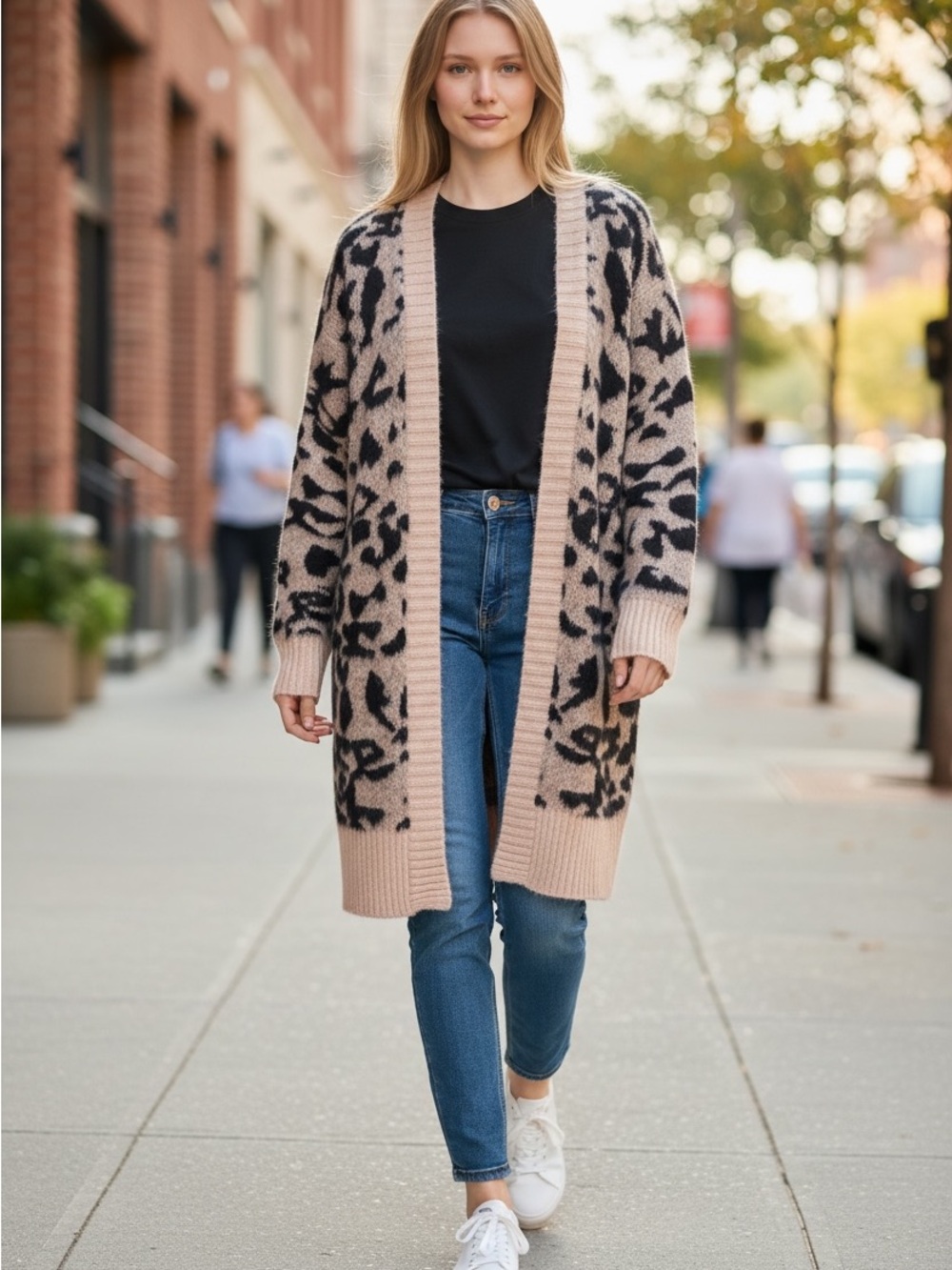 Debut Animal Print Patterned Cardigan - Picture 1 of 8